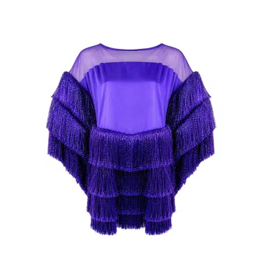 Julia Clancey Women's Purple Last Chance Luxe Violet Chacha Dress In Blue
