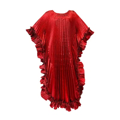 Julia Clancey Women's Red Luxe Madam Ruby Pleated Ophelia