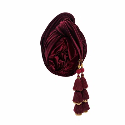 Julia Clancey Women's Red Malbec Luxe Dorado Turban