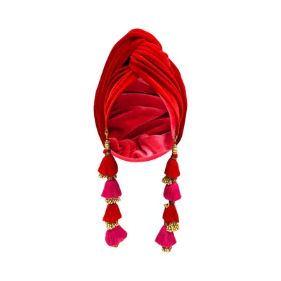 Julia Clancey Women's Red Ruby Dorado Turban