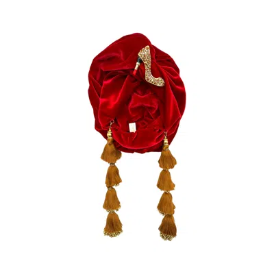Julia Clancey Women's Red Ruby Stiletto Dorado Turban