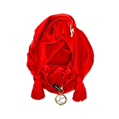 Julia Clancey Women's Red Shhhh Tassel Classic Turban