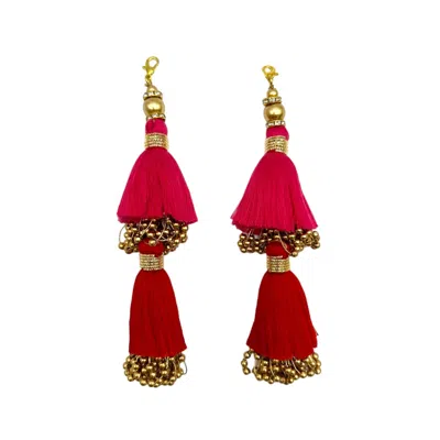 Julia Clancey Women's Red Tassels Pink Ruby Didi Dorado