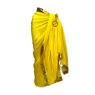 Julia Clancey Women's Silk Sunshine Yellow Cotton Pendant Sarong