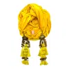 Julia Clancey Women's Sunshine Yellow  Dream Tassel Turban In Brown