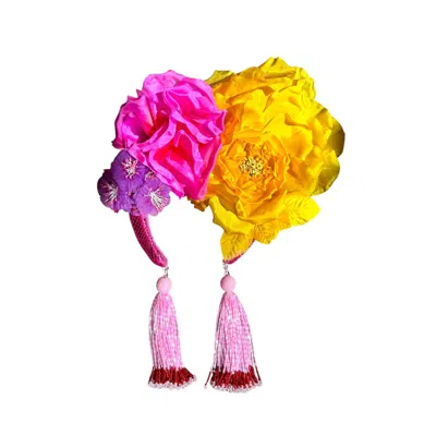 Julia Clancey Women's Tropical Luxe  Flower Band In Multi