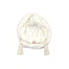 Julia Clancey Women's White Ivory Taffeta & Terry Tassels Turban In White