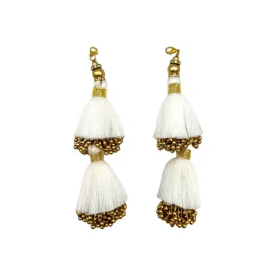 Julia Clancey Women's White Mini Dorado Tassels