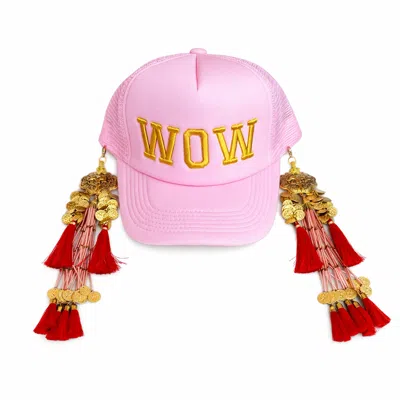 Julia Clancey Women's Wow Dream Pink & Red Dream Trucker Cap