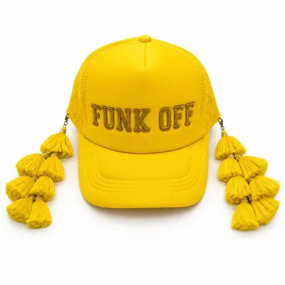 Julia Clancey Women's Yellow Funk Off Chacha Trucker Cap