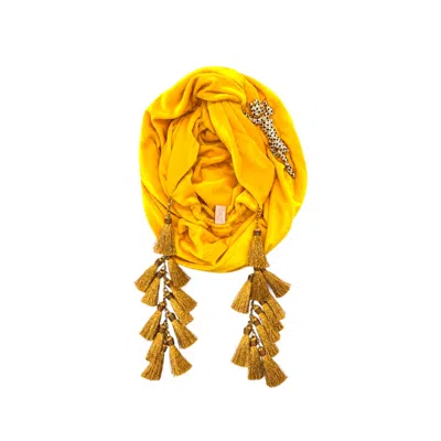 Julia Clancey Women's Yellow Leopardita Sunshine Turban