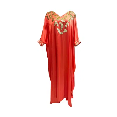Julia Clancey Women's Yellow / Orange Cleo Leopard Kaftan