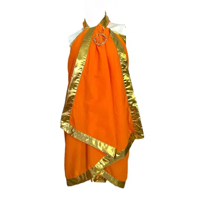 Julia Clancey Women's Yellow / Orange Cotton Voile Tigre Pendant Sarong