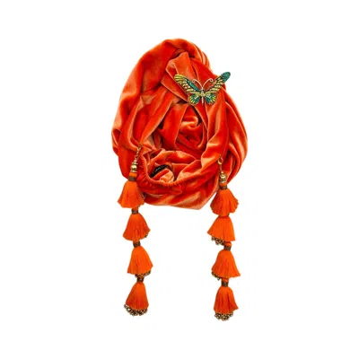 Julia Clancey Women's Yellow / Orange Jaffa Butterfly Dorado Turban