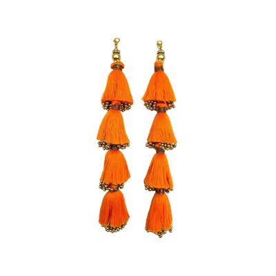 Julia Clancey Women's Yellow / Orange Jaffa Dorado Tassels