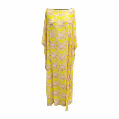 Julia Clancey Women's Yellow / Orange Madam Lydie Lemon Kaftan In Yellow/orange