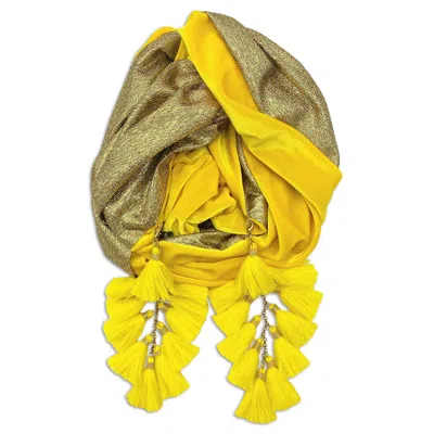 Julia Clancey Women's Yellow / Orange Snazzy Chacha Sunshine Turban