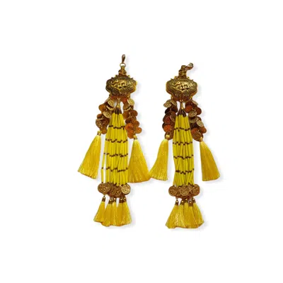 Julia Clancey Women's Yellow / Orange Sunshine Tassels Dream