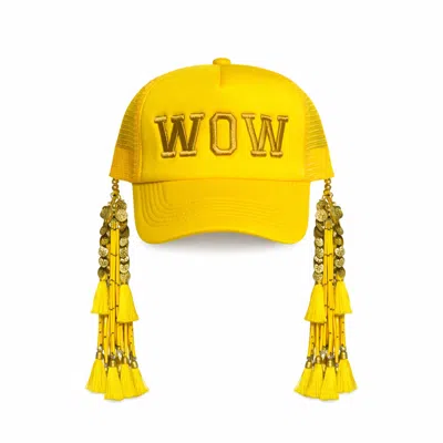Julia Clancey Women's Yellow Wow Sunshine Dream Tasseltastic Dream Trucker Cap