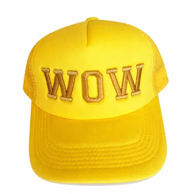 Julia Clancey Women's Yellow Wow Trucker Cap