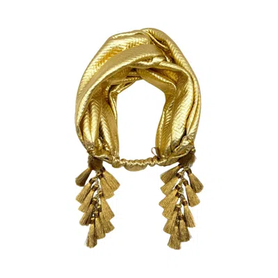 Julia Clancey Women's Zia Gold Chacha Turban Twist Band
