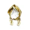 Julia Clancey Women's Zia Golden & Terry Chacha Reversible Turban In Gold