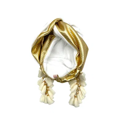 Julia Clancey Women's Zia Golden & Terry Chacha Reversible Turban