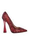 Julia Haart Woman Pumps Brick Red Size 10 Soft Leather
