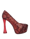 Julia Haart Woman Pumps Red Size 10 Soft Leather