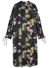 Julia Heuer Fara Floral-print Chiffon Midi Dress In Black
