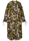 Julia Heuer Fara Floral-print Chiffon Midi Dress In Green