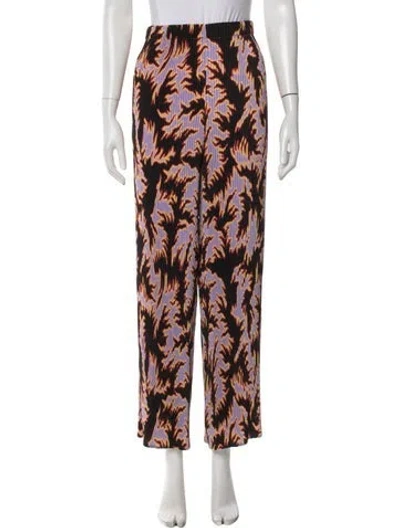 Pre-owned Julia Heuer Printed Wide Leg Pants In Multicolor