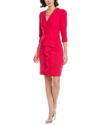 Julia Jordan Women's Pleated Ruffled-front Sheath Dress In Dragonfruit