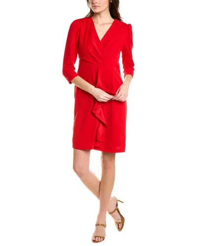 Julia Jordan Women's Pleated Ruffled-front Sheath Dress In Red