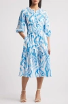 Julia Jordan Lawn Midi Dress In Blue