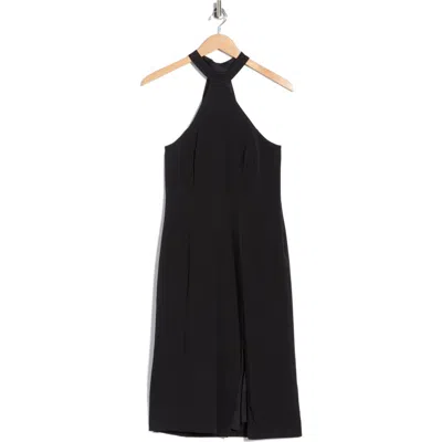 Julia Jordan Asymmetric Neck Sheath Dress In Black