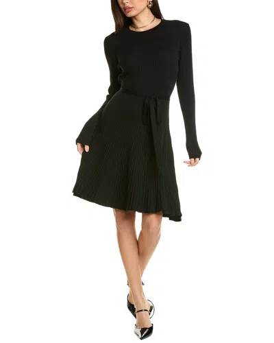 Julia Jordan Belted Sweaterdress In Black