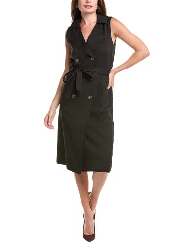 Julia Jordan Belted Trench Dress In Black