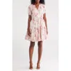 Julia Jordan Bubble Sleeve Dress In Multi