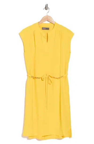 Julia Jordan Cap Sleeve A-line Dress In Yellow