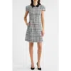Julia Jordan Cap Sleeve Bouclé Tweed Sheath Dress In Black