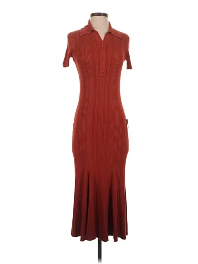Pre-owned Julia Jordan Casual Dress In Burgundy