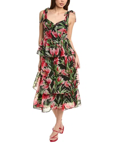 Julia Jordan Chiffon A-line Dress In Black