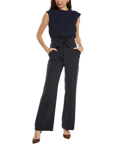 Julia Jordan Chiffon Jumpsuit In Blue