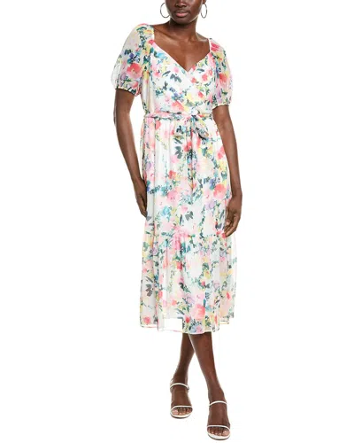 Julia Jordan Chiffon Midi Dress In White