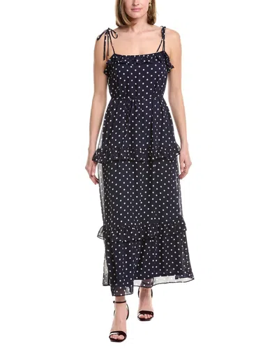 Julia Jordan Chiffon Midi Dress In Blue