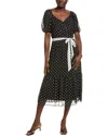Julia Jordan Chiffon Midi Dress In Multi