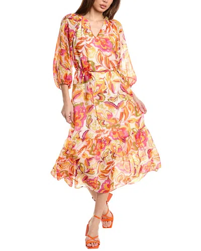 JULIA JORDAN CHIFFON MIDI DRESS