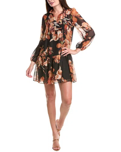 Julia Jordan Chiffon Mini Dress In Black