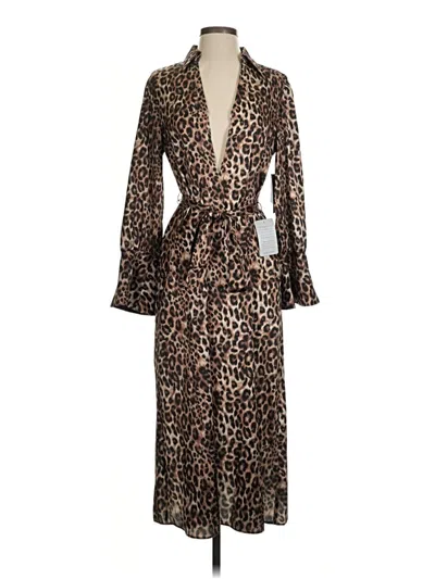 Pre-owned Julia Jordan Cocktail Dress In Brown
